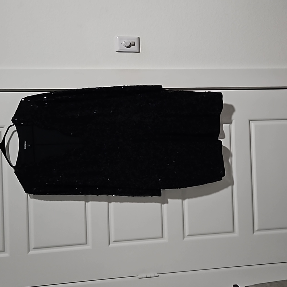 Black sequin dress Express brand